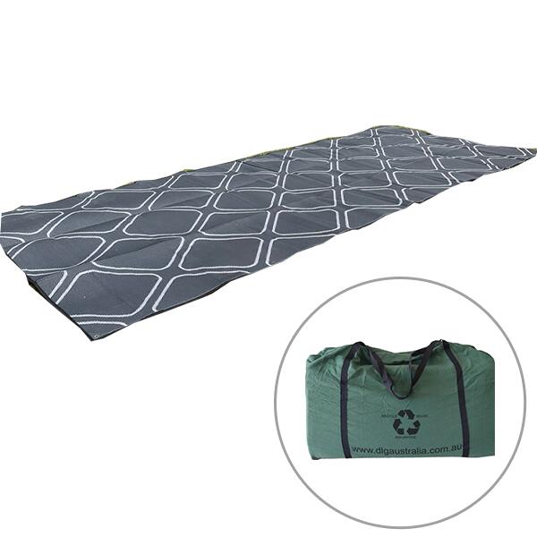 DLG Australia 240 x 540 cm Recycled Mat, Two Tone Grey with Bag DLG Australia 240 x 540 cm Recycled Mat, Two Tone Grey with Bag