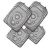 DZ Spectrum 4-Piece Grey Rubber Car Mat