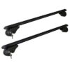 DZ Universal Car Roof Rack Cross Bars Aluminium Black Adjustable 108cm Load Carrier 90kgs