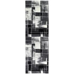 Dahlia No.297 Modern Runner Rug, 300x80cm, Grey
