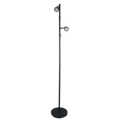 Daxam Metal Twin Adjustable LED Floor Lamp, Black