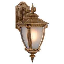 Delfino IP44 Exterior Wall Lantern, Gold