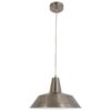 Divo Industrial Steel Pendant Light, Satin Chrome