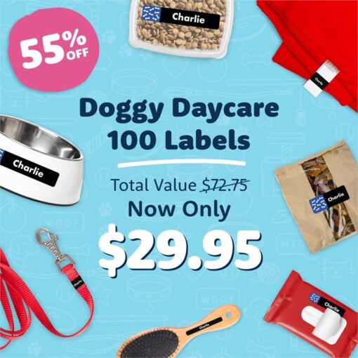 Doggy Daycare Name Labels Kit