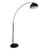 Dome Metal Arc Floor Lamp, Black