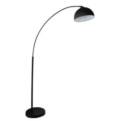 Dome Metal Arc Floor Lamp, Black
