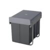 Domestique 40L Twin Slide Out Concealed Waste Bin - for a 400mm Cabinet - Bottom Mounted
