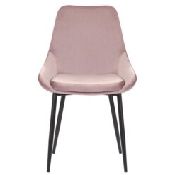 Domo Velvet Fabric Dining Chair, Mushroom