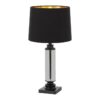 Dorcel Metal & Glass Base Table Lamp, Black