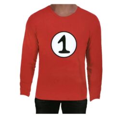 Dr. Seuss Adult Cat In The Hat Thing 1 Dr Seuss Red Top Party Costume Book Week - L