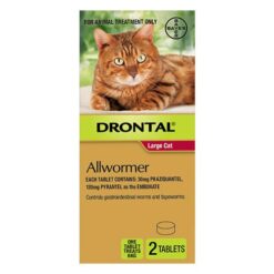 Drontal Wormers For Large Cats 6kg 48 Tablet