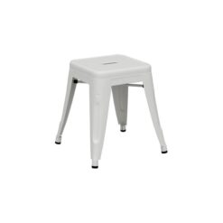 Durafurn Riviera Commercial Grade Steel Dining Stool, White