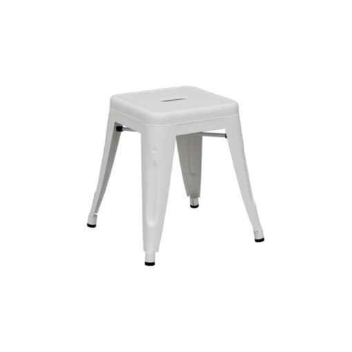 Durafurn Riviera Commercial Grade Steel Dining Stool, White
