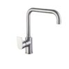 EEVA Round Kitchen Mixer Tap - Square Neck Swivel - Brushed Nickel