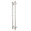 EZY FIT Heated Towel Rail - Double Vertical Square Tube - (200mm x H1400mm) - Brushed Nickel