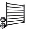 EZY FIT Heated Towel Rail - Flat Tube - Dual Wired - (W900mm x H920mm) - Matte Black