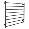 EZY FIT Heated Towel Rail - Round Tube - Dual Wired - (W900mm x H920mm) - Matte Black
