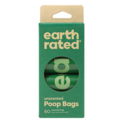 Earth Rated Dog Poop Bags Refill Rolls - Unscented 60 Bags