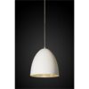 Egg Metal Pendant Light, White/Silver