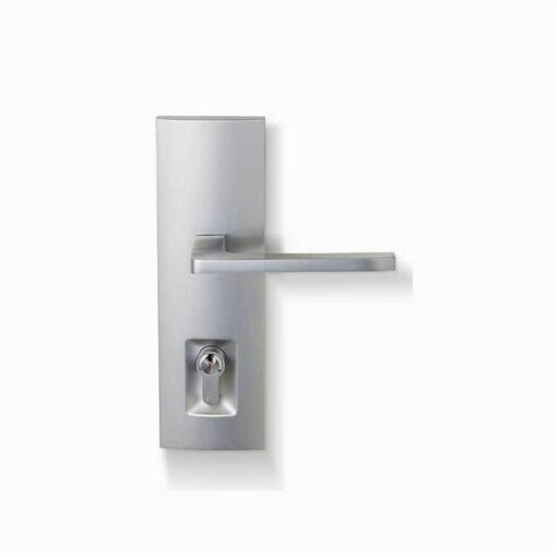 Elba Linear Secure Double Cylinder Lever Set - Satin Chrome
