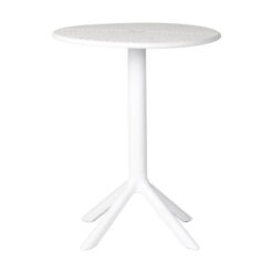 Ellee Outdoor Round Cafe Table, 60cm, White