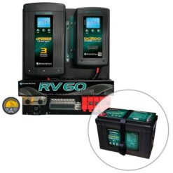 Enerdrive 20A AC & 40A DC RV60 DIY Installation Kit, With 100Ah B-TEC Lithium Battery, ePRO Plus Monitor & Fuse Block
