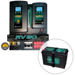 Enerdrive 40A AC & DC RV80 DIY Installation Kit, with ePRO Plus Monitor, Low Battery Cut Out & 100Ah B-TEC Lithium Battery