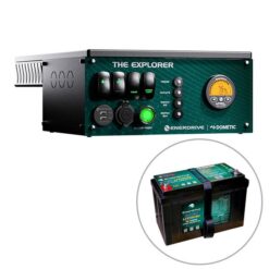 Enerdrive 4WD Canopy Explorer System with 125Ah Lithium Battery, Simarine Battery Monitor, Roof Mount Installation