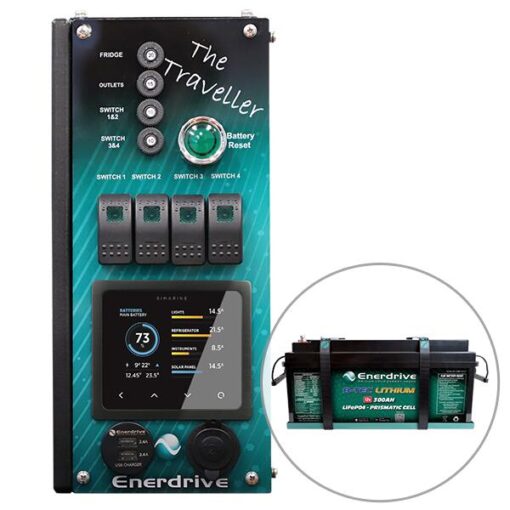 Enerdrive 4WD Canopy Traveller System with 300Ah Lithium Battery, Simarine Battery Monitor, Driver Side Installation