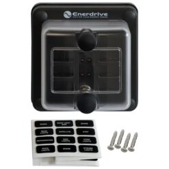 Enerdrive Fuse Block Panel Mount 1 In 6 Out with LEDs