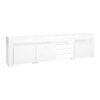 Entertainment Unit TV Cabinet LED 180cm White Bobi