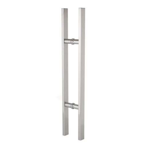 Entrance Door Handle Pull Set - Square - Stainless Steel - 600mm