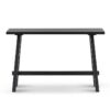 Esashi Wooden Trestle Console Table, 120cm, Black