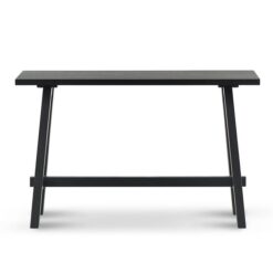 Esashi Wooden Trestle Console Table, 120cm, Black