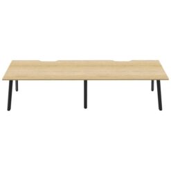 Eternity Office Desk, 2 Person, 360cm, Oak / Black