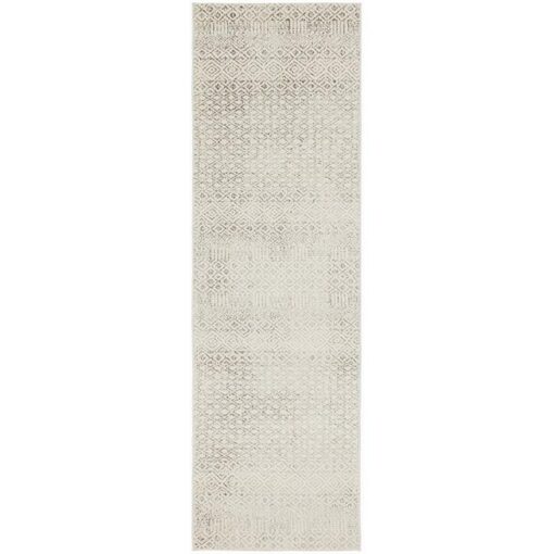 Evoke Diamond Turkish Made Modern Runner Rug, 300x80cm, Grey