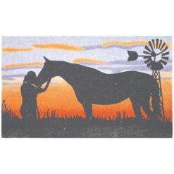 Farmland Sunset Coir Doormat, 75x45cm
