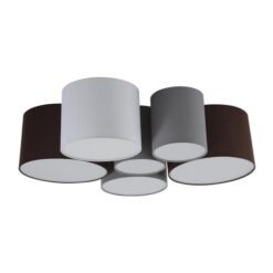 Fayda Fabric Shade Batten Fix Ceiling Light, 6 Light