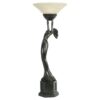 Fedora Lady Figurine Decor Lamp, Small, Dark Bronze