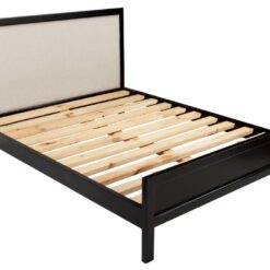 Felicia oak bed frame black color discounted display model
