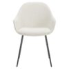 Fido Commercial Grade Fabric Dining Armchair, Ivory