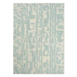 Florence Broadhurst Waterwave Stripe Hand Tufted Designer Wool Rug, 240x170cm, Pearl