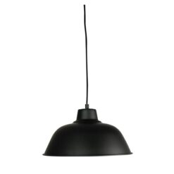 Forge Metal Pendant Light, 30cm, Matt Black
