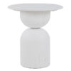 Fralir Recycled Fir Timber Round Side Table, White
