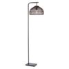 Frya Rattan & Iron Floor Lamp, Brown / Black