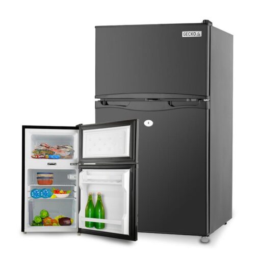 GECKO 95L Portable Upright Fridge 12V/24V/240V for Motorhome, Caravan, Black