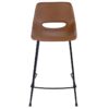 Giova Commercial Grade Faux Leather Kitchen Stool, Tan