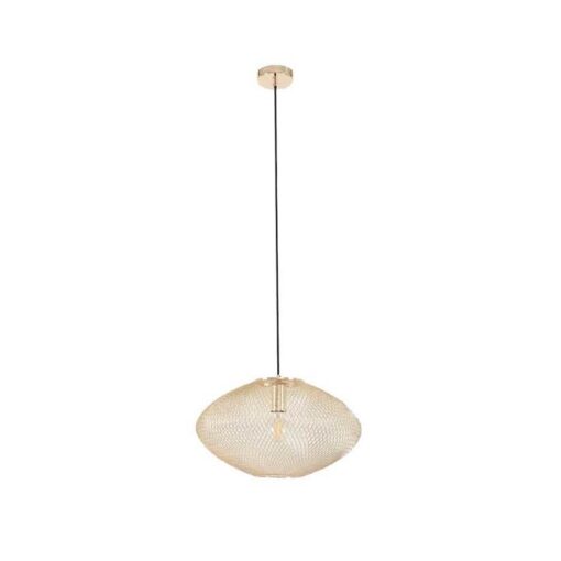 Golpe Oval Stainless Steel Pendant Light - 600mm Champagne Gold