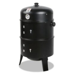 Grillz 3-in-1 Black Charcoal BBQ Smoker