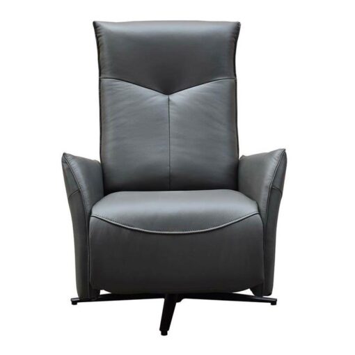 Hammel Leather Swivel Manual Recliner Armchair, Charcoal